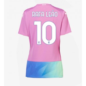 AC Milan Rafael Leao #10 Replika Tredjetrøje Dame 2023-24 Kortærmet